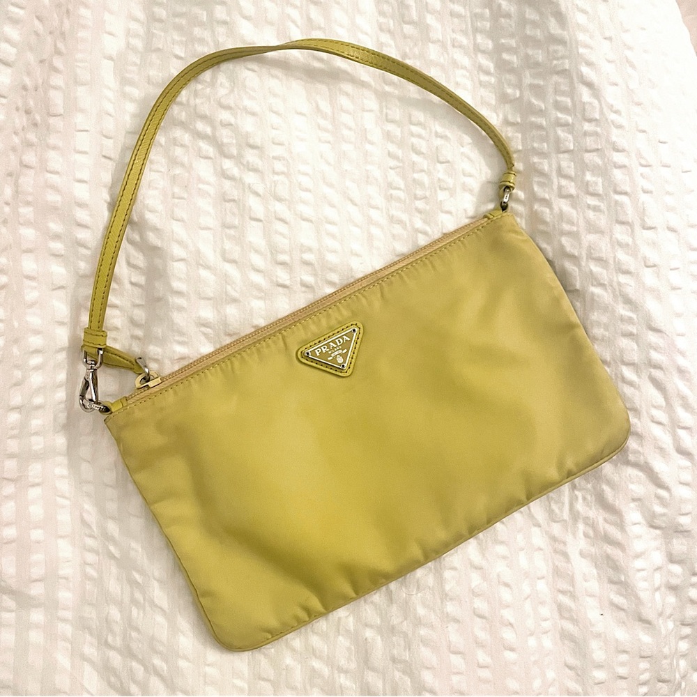 AUTHENTIC Nylon Prada Purse with leather strap